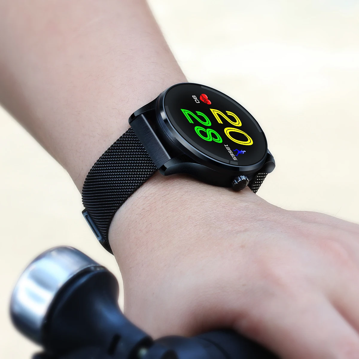 SMARTELIFE круглые металлические Bluetooth Smart часы спортивные Бизнес Smartwatch с монитор