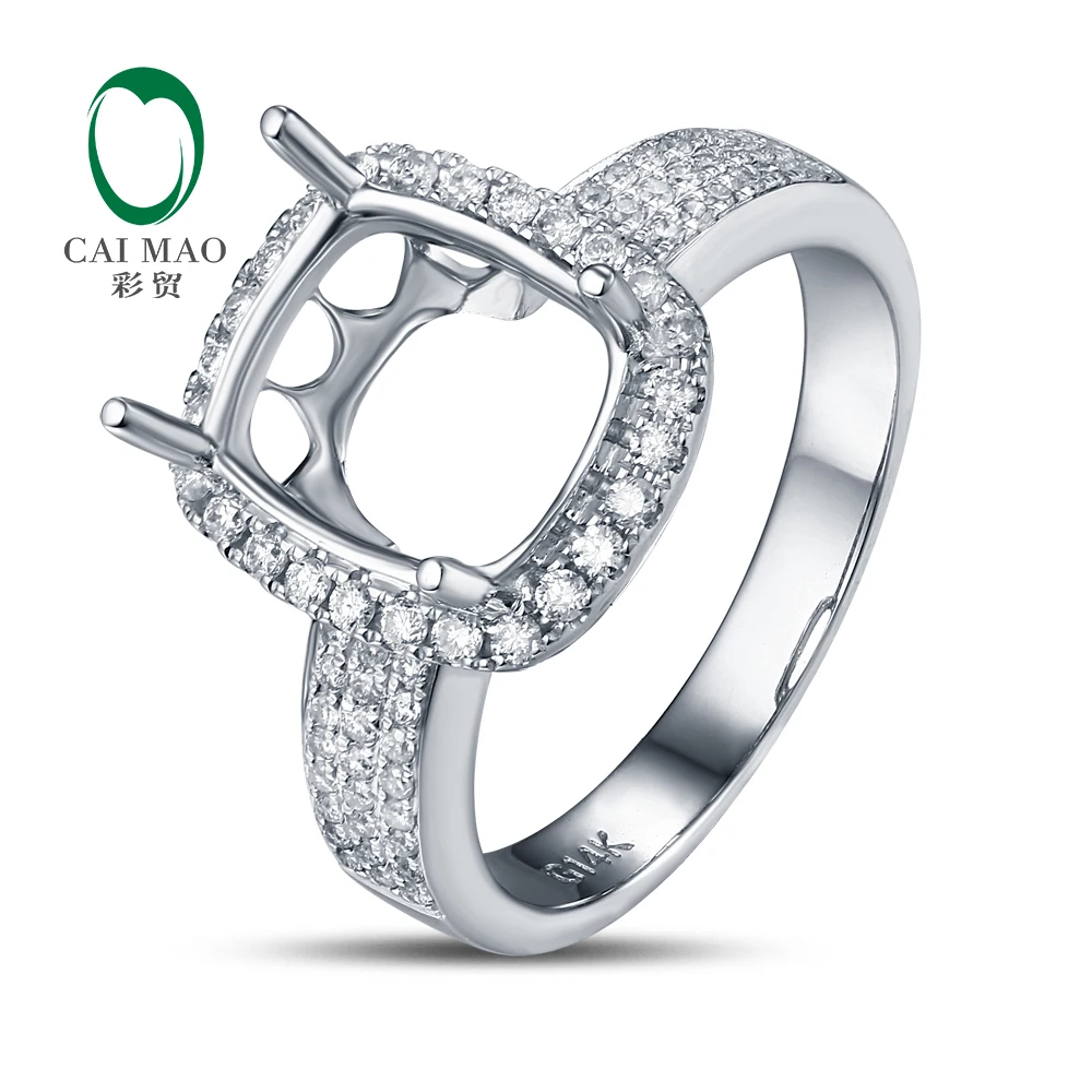 Anniverary 14K белое золото натуральное 0.4ct алмазное обручальное кольцо ювелирное