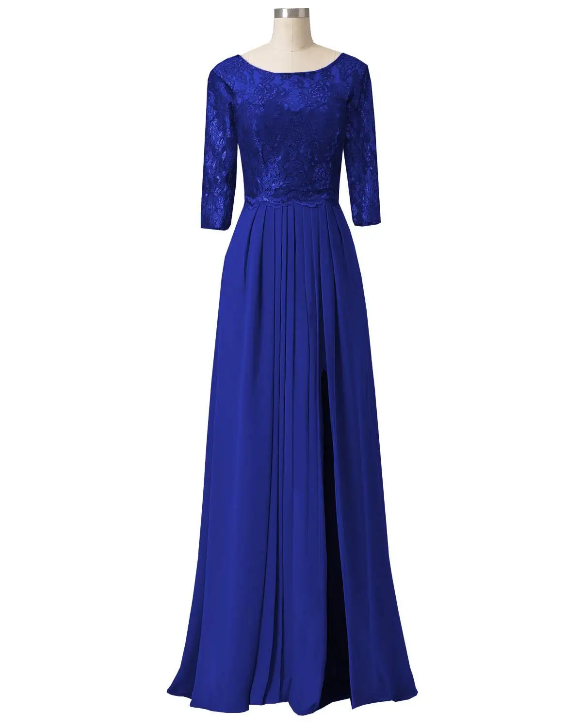 Royal Blue ТРАПЕЦИЕВИДНОЕ кружевное винтажное платье для матери невесты с короткими рукавами, свадебное платье для жениха, длинное торжественное вечернее платье, SLD-M15 - Цвет: Royal Blue
