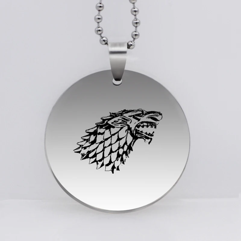 

Ufine animal jewelry dad gift pendant army card wolf head stainless steel customed necklace N4478
