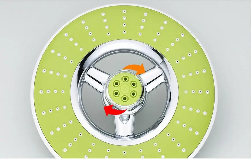 Spa ABS 8inch (Dia 20cm) Rainfall Shower Heads Pressure Increased Overhead Two Colors Green And Gray | Обустройство дома
