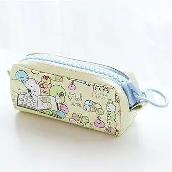 Yellow Kawaii Molang, большой чехол на молнии из искусственной кожи, школьный пенал, сумка для хранения канцелярских принадлежностей, чехол для карандашей, материал escolar, для офиса - Цвет: Yellow
