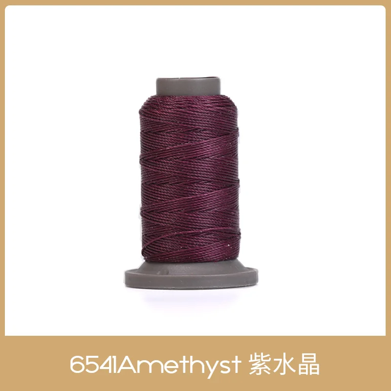 Amethyst-1spool WUTA Высокое качество кожа ремесло нитки для ручного шитья 70 метров 0,65 мм DIY кожа полиэстер круглый Вощеная линия кожаный Рабочий шнур - Цвет: Amethyst-1spool