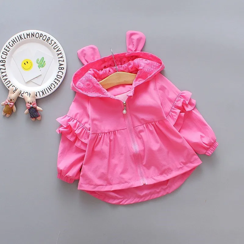 

Jacket For Girls Children's Hoodies Outerwear Kids Lace jackets For Girl Spring Autumn Pink Kids Coat