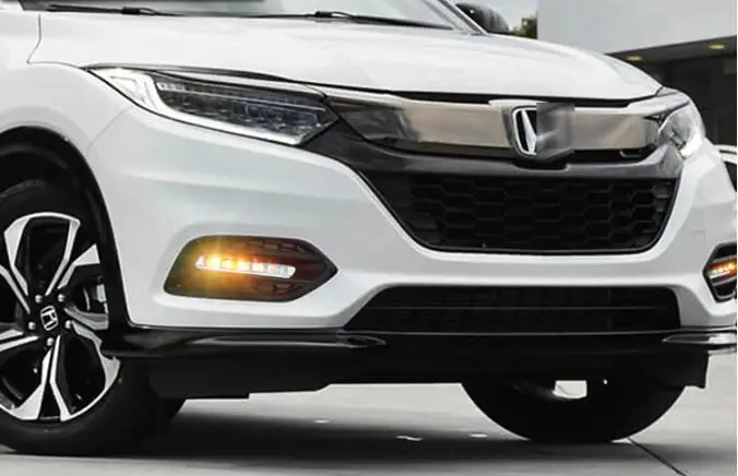 2 шт. светодиодный светильник дневного света для hyundai HRV HR-V Vezel желтый сигнал поворота 12 В автомобиль DRL противотуманная фара украшение