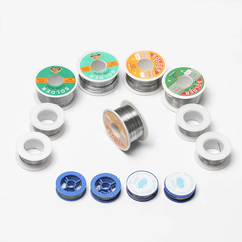 

1Roll Tin Lead Tin Wire Diameter 0.8/1.0/1.2mm 63/37 10/20/30/40/50/100g FLUX 2.0% 45FT Melt Rosin Core Solder Soldering Wire