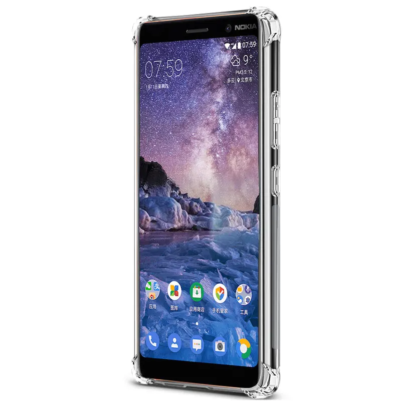 IMAK подушка безопасности Чехол для Nokia 7 Plus ударопрочный противоударный Мягкий ТПУ
