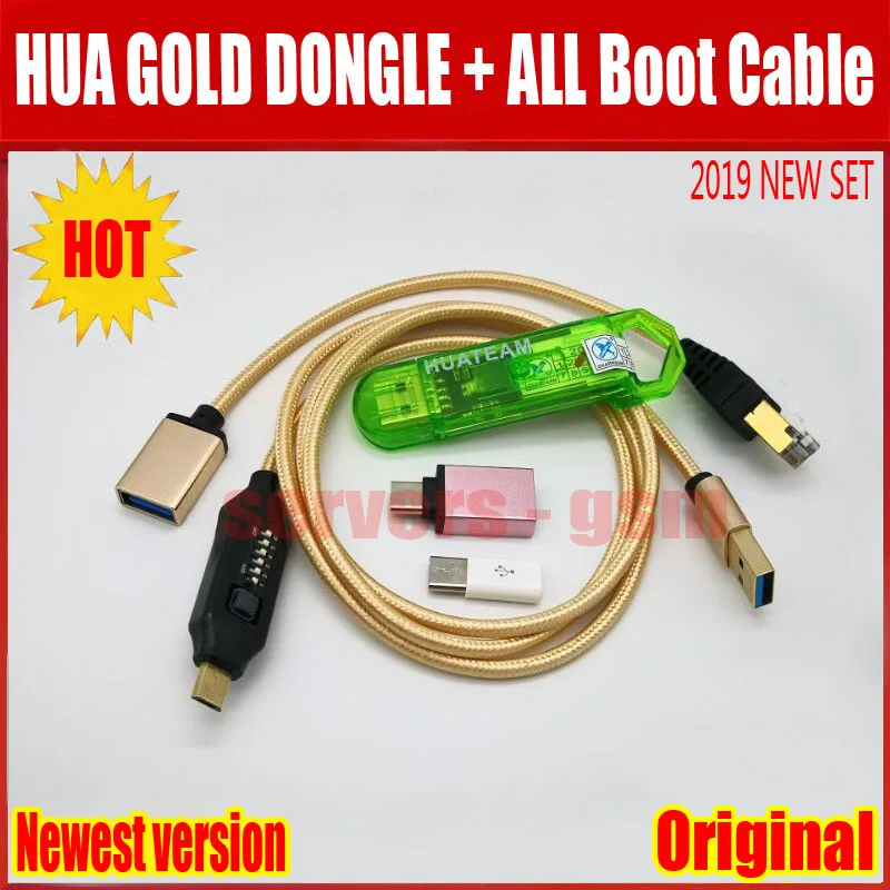 Новый оригинальный золотой ключ HUA/Золотой HUATEAM + кабель UMF (непревзойденный