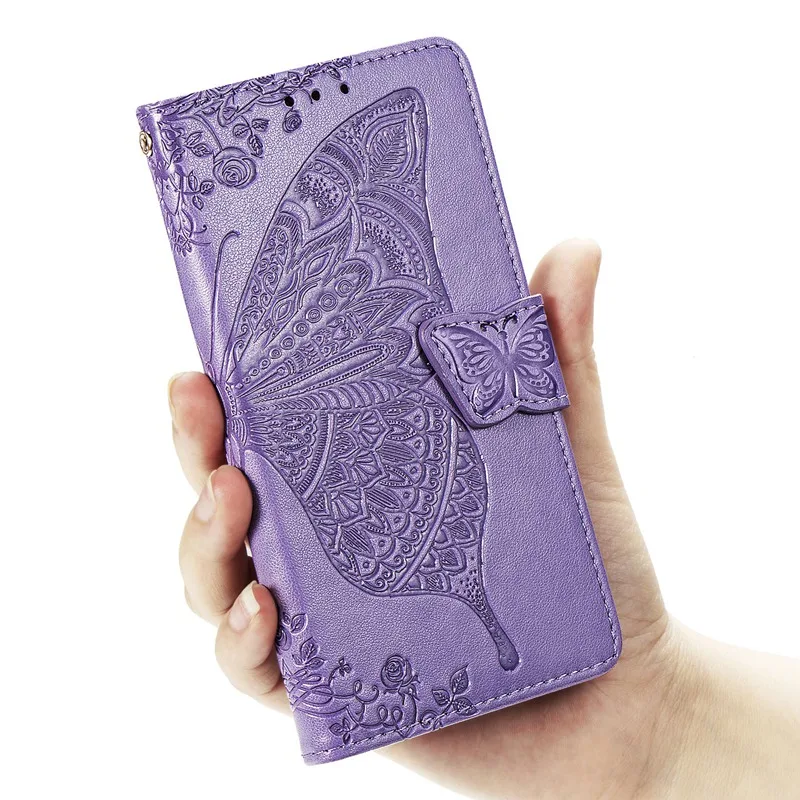 Light Purple Чехол-книжка с 3D тиснением для Xiaomi Redmi 7A, кожаный чехол для Xiomi Redmi 7A 7 A, держатель для карт, кошелек для Redmi 7A, чехол для Redmi 7A - Цвет: Light Purple