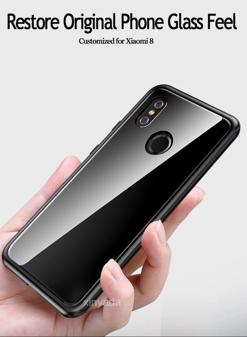 Магнитный бампер стеклянный чехол для Xiao mi 8 Pocophone F1 8SE mi 8 Lite Red mi 6 Note 7 Pro 5 6A mi 6X A2 металлический магнитный чехол