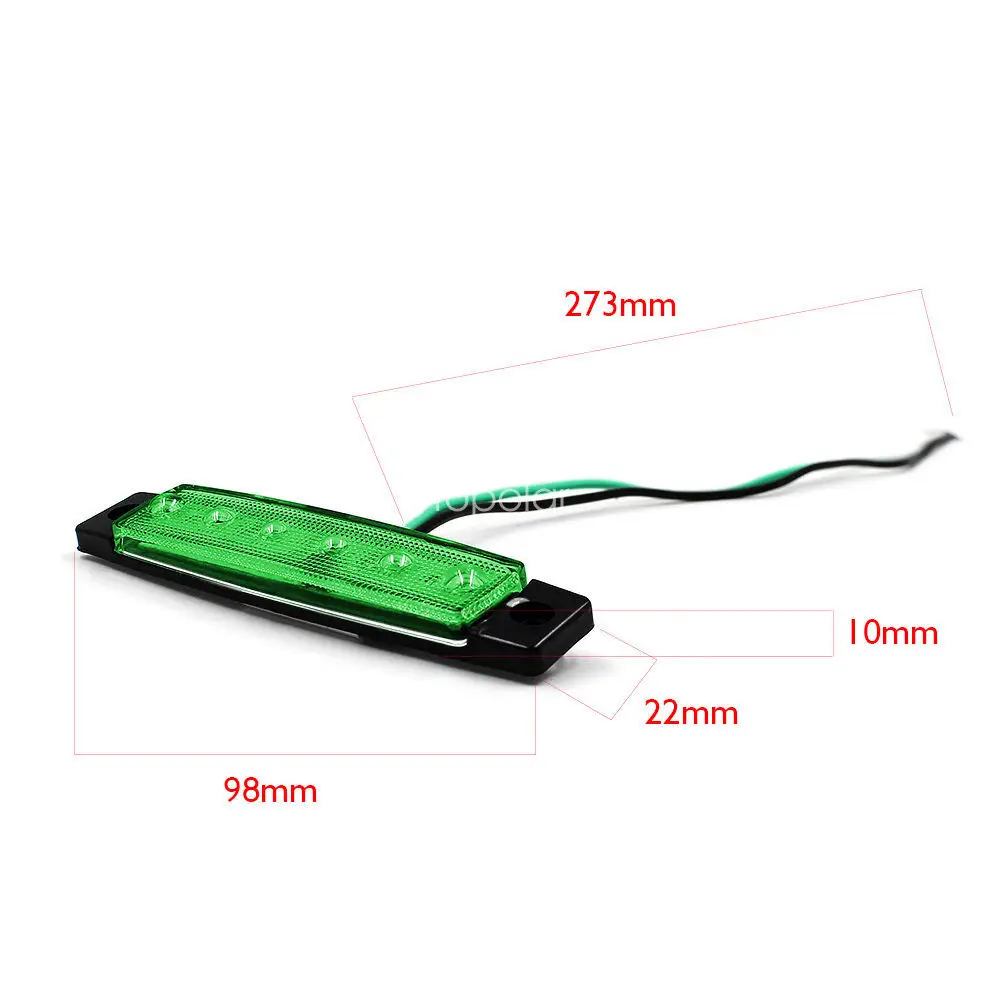 DC12V 24v 6LED Боковой габаритный фонарь светильник для грузового прицепа Индикатор