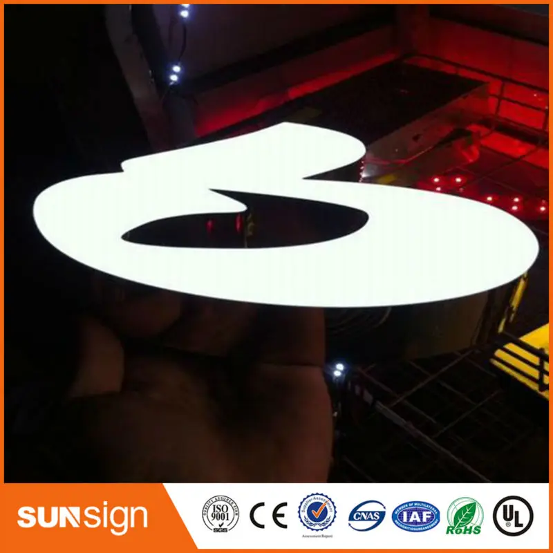 Эпоксидная смола светодиодный канальный светильник буквенный знак акриловый