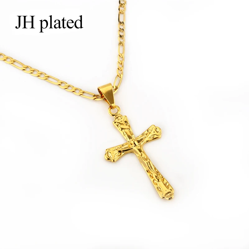JHplated 2019 новые модные ювелирные изделия золотой цвет распятия Иисуса религиозный