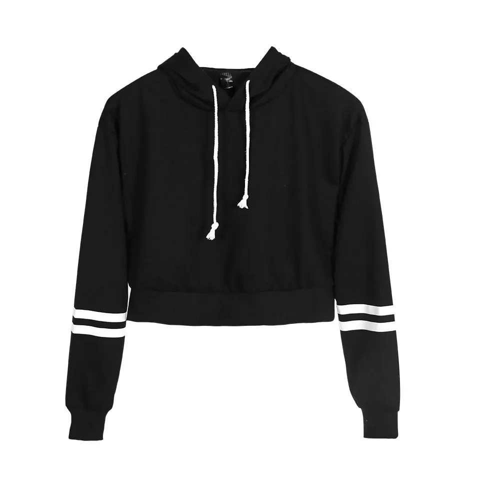 Beige FRDUN Tommee Женская толстовка kpop для девочек, sudadera mujer, укороченные толстовки, женский укороченный пуловер, топ, сексуальный укороченный топ, moletom feminino - Color: Beige