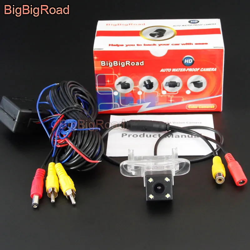 With Power Relay BigBigRoad заднего вида задний светодиод Камера для Mercedes Benz B класс B150 B160 B170 B180 B200 W242 W245 W246 2005 - Название цвета: With Power Relay