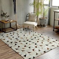 2018 New European-Style Luxurious Grand Carpets Sitting Room Bedroom Tea Table Carpet Hand-Stitched Rug Cowhide Carpets