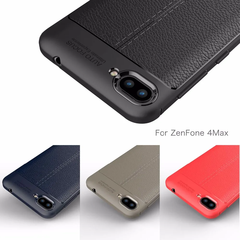 Rjust Мягкий ТПУ чехол для ASUS Zenfone 4 max ультра тонкий личи кожи Силиконовый