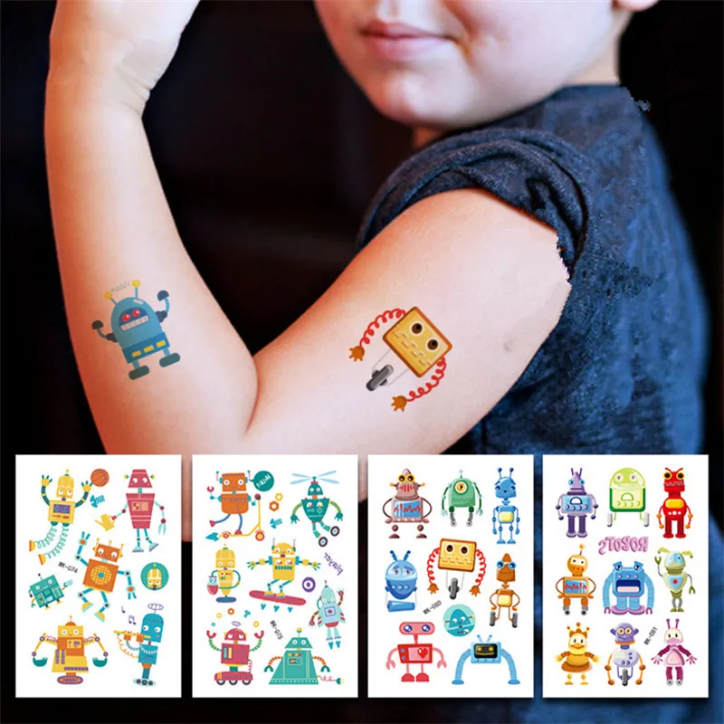 10 шт. цирковые тату-наклейки сделай сам Детские тату с животными из мультфильмов