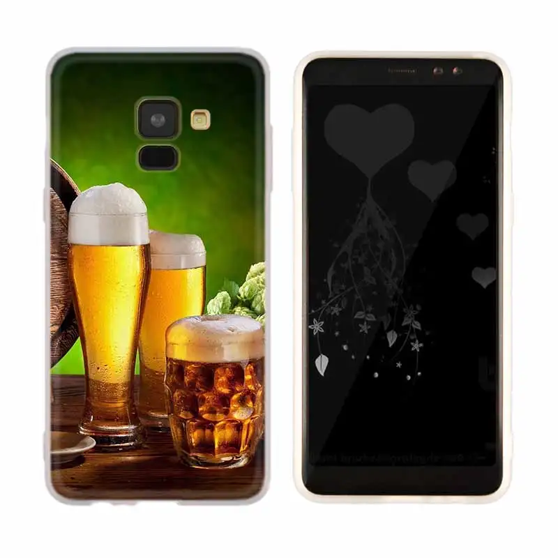 3D деревянный стеклянный пивной чехол для Samsung Galaxy A8 A6 Plus A9 A5 A3 A7 2018 2017 2016 A50 A30 A40 A70 A10