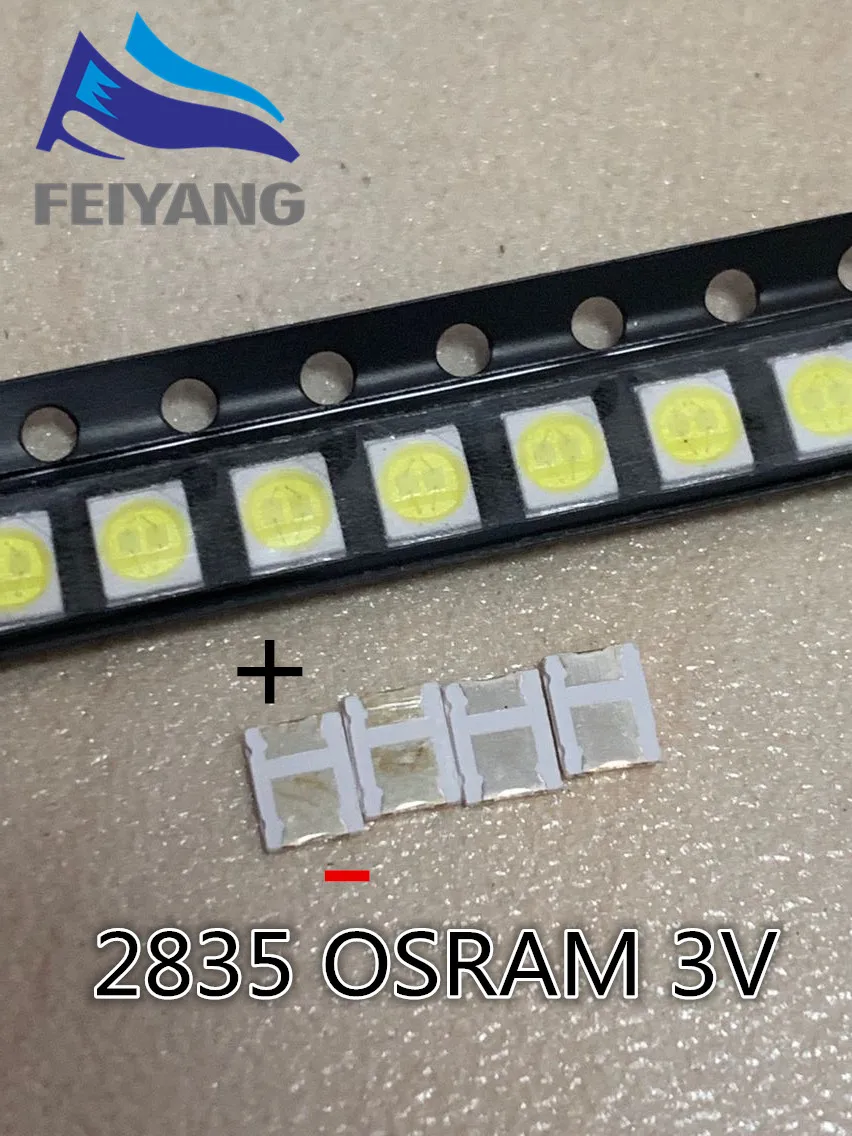 200 шт. для OSRAM СВЕТОДИОДНЫЙ подсветка 1,5 Вт 3 в 1210 3528 2835 131LM холодный белый ЖК-подсветка для ТВ приложения CUW JHSP