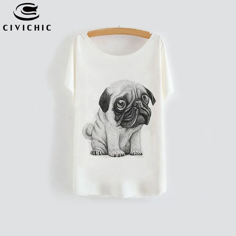 CIVI CHIC/Летняя свободная футболка для девочек Женские топы с рукавами летучая мышь