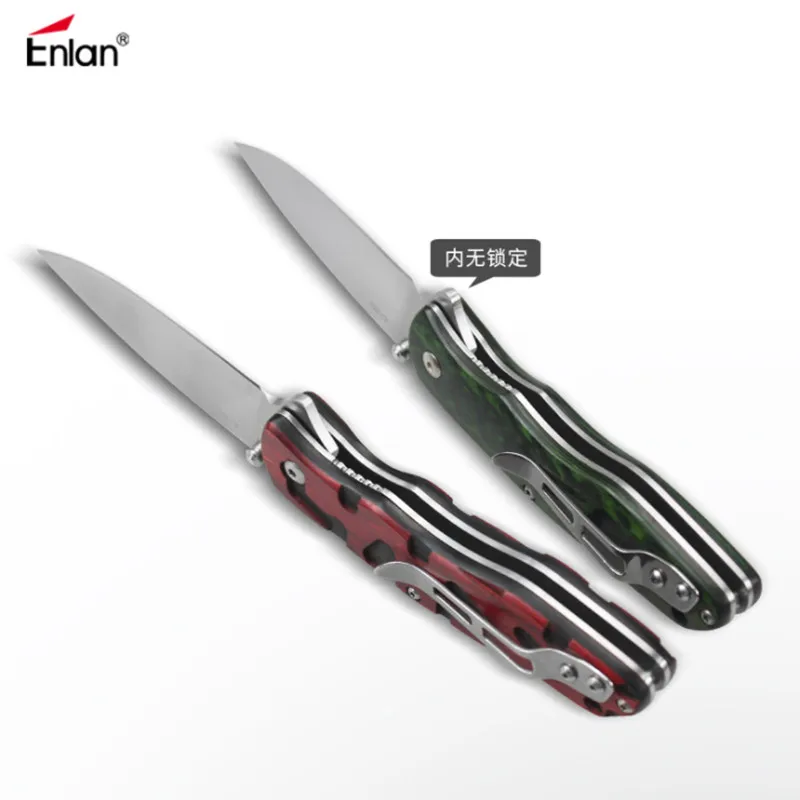 Складной нож Enlan L04 8Cr13MoV G10 карманный тактический Клинок с деревянной ручкой для
