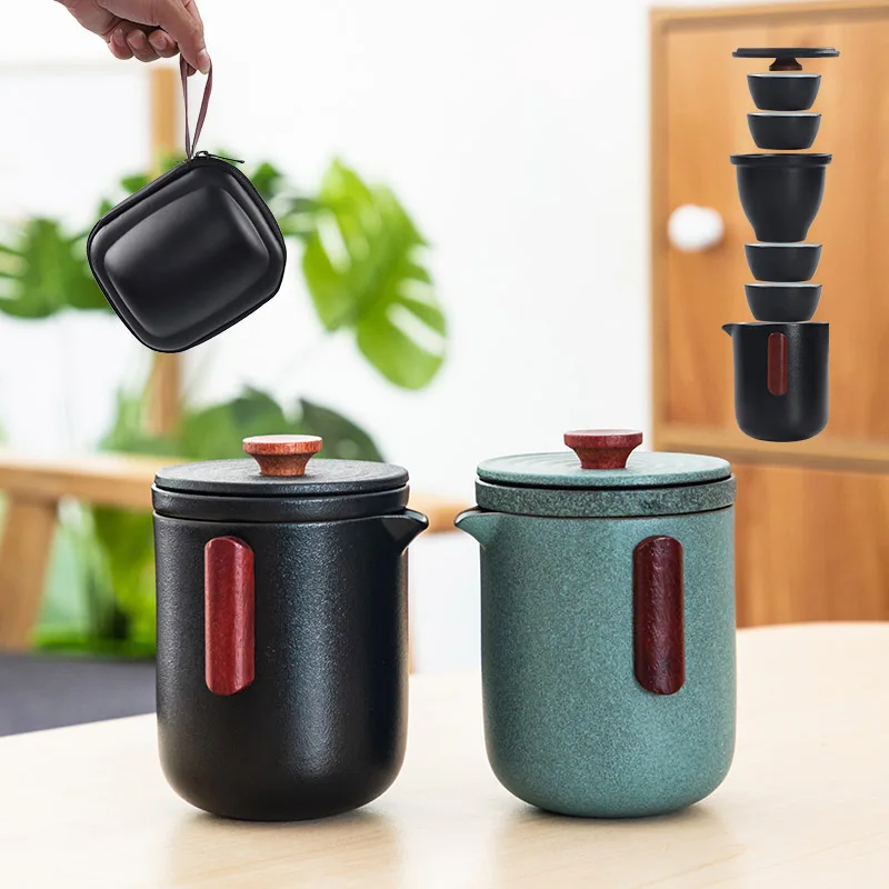 TANGPIN ceramic teapot gaiwan with 4 cups a tea sets portable travel tea set drinkware