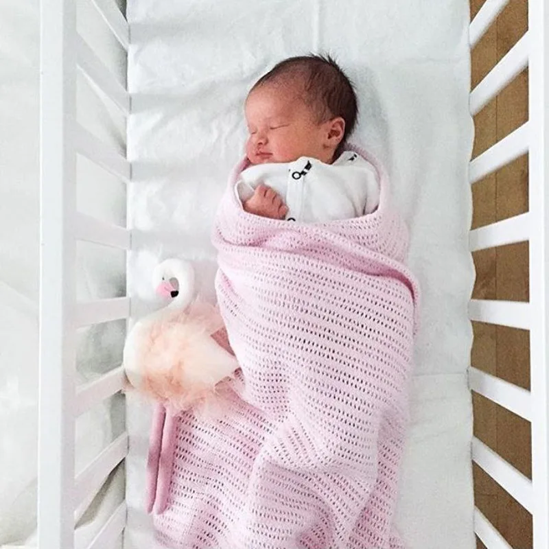 Kawaii Pink Swan pillow baby girls rooms decor cushion infant Crib Comforter Toy Cute Baby Carriage Christmas gift | Дом и сад