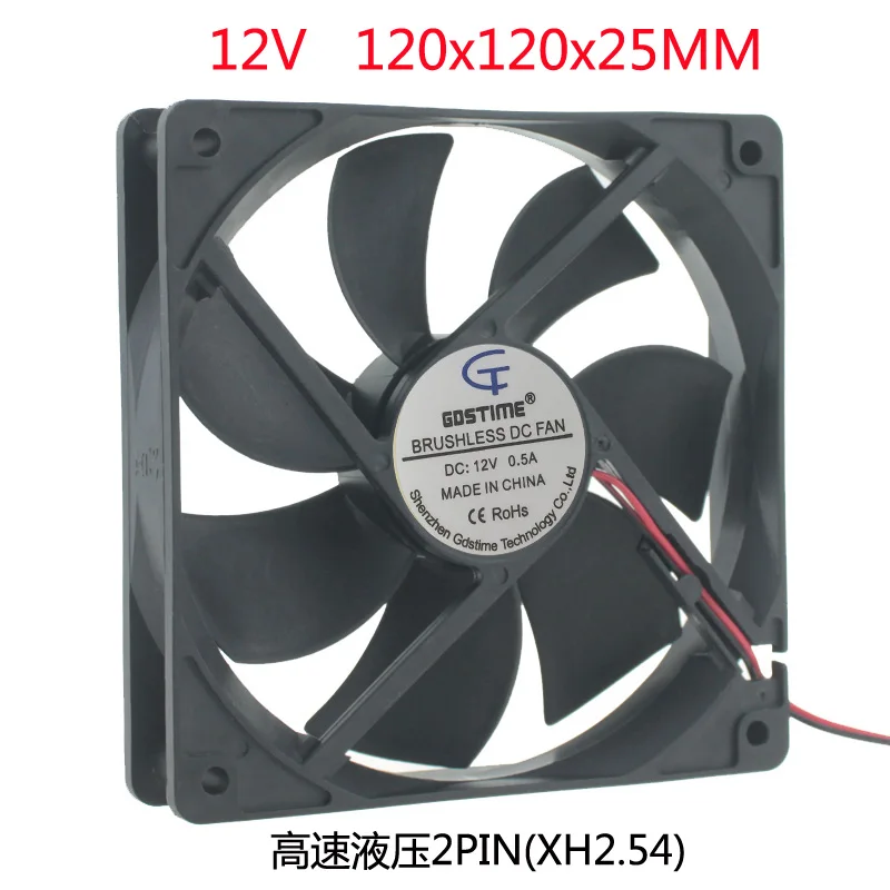 Новый DC 12V 120X120X25 120 мм 12 см гидравлический высокоскоростной Вентилятор