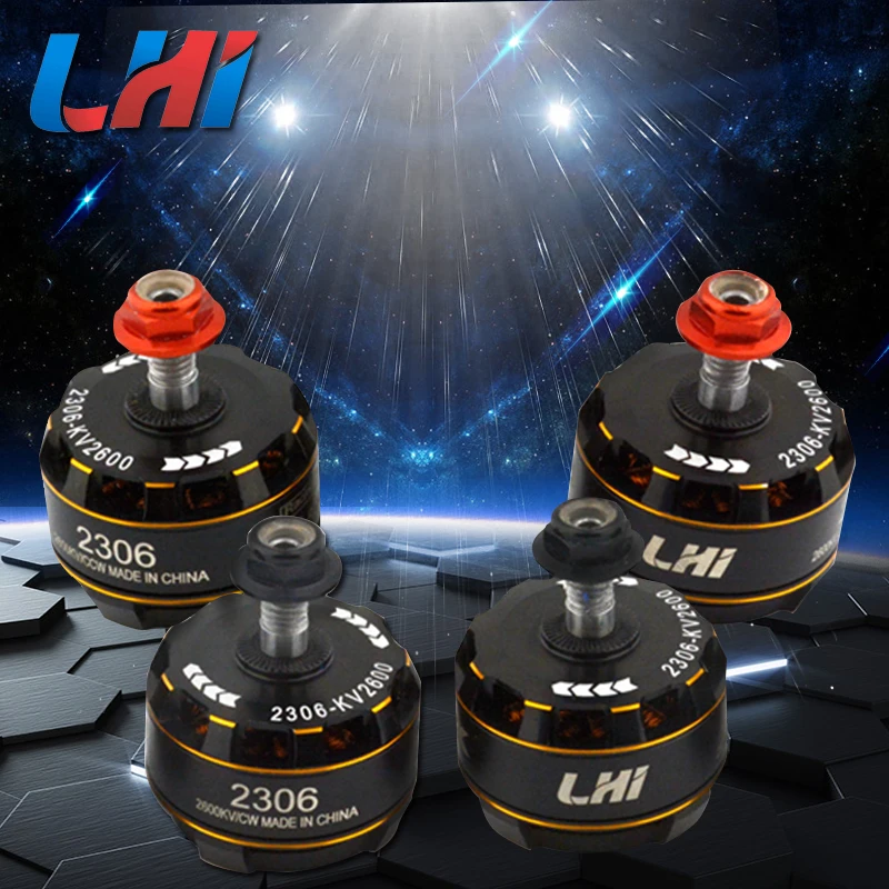 LHI 2306-2600KV бесщеточный двигатель 4 шт FPV CW/CCW Для Дрон QAV гоночный Квадрокоптер новый