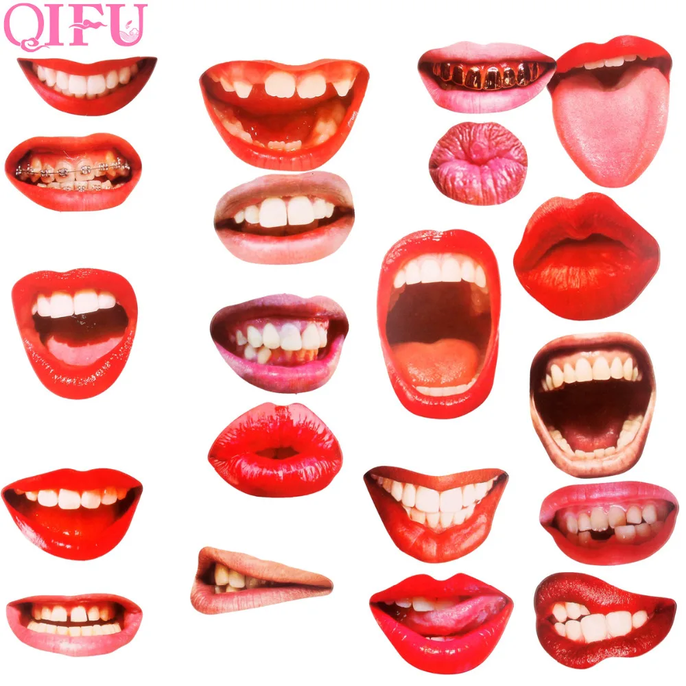 QIFU 20 шт с губами DIY реквизит для фотографий девичник вечерние украшения фото