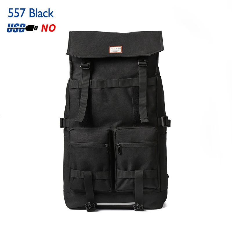 557 Black OZUKO, новинка, 40л, большой объем, рюкзаки для путешествий, мужские, USB зарядка, рюкзак для ноутбука, для подростков, многофункциональный, для путешествий, Мужская школьная сумка - Цвет: 557 Black