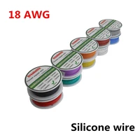 5m 18 awg flexible silicone wire rc cable od 2 3mm line 10 colors to select with spool tinned copper wire electrical wire