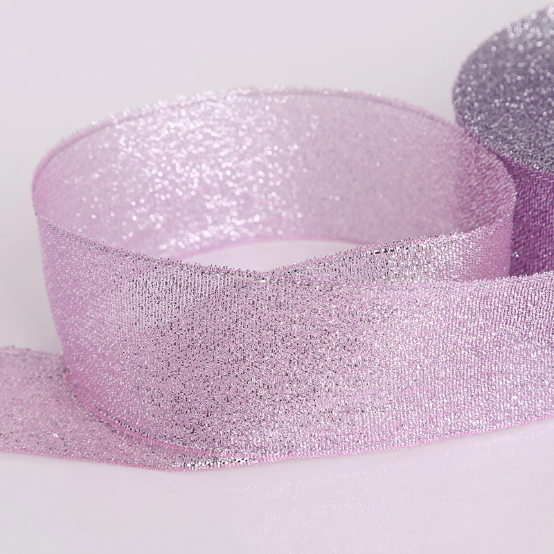 Ткацкое шитье 25 ярдов 38 мм ширина цветная Блестящая лента подарочная упаковка