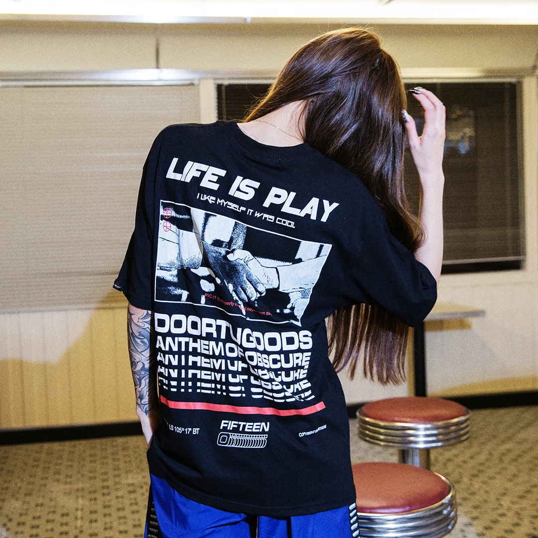 Футболка с принтом Aelfric Life Is A Play Strong Hands для мужчин и женщин хлопковая в стиле