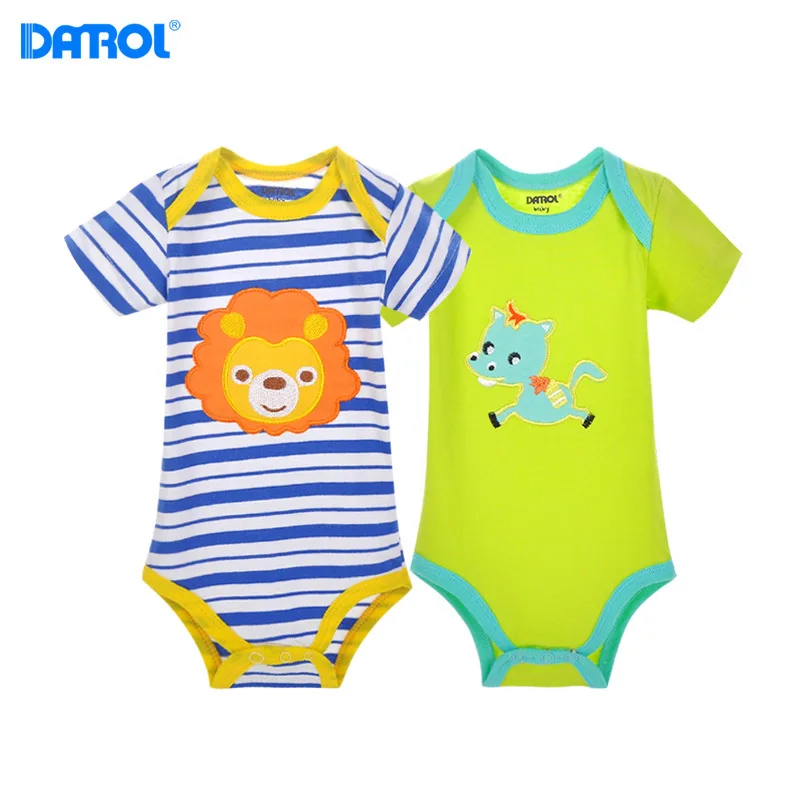 2 шт. Детские Боди DANROL с короткими рукавами для маленьких девочек одежда