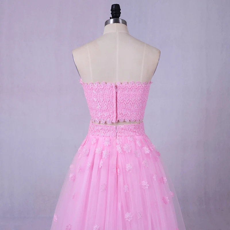 Розовые платья для выпускного вечера из 2 предметов 2018 г. LORIE Robe de soiree 3D вечерние с
