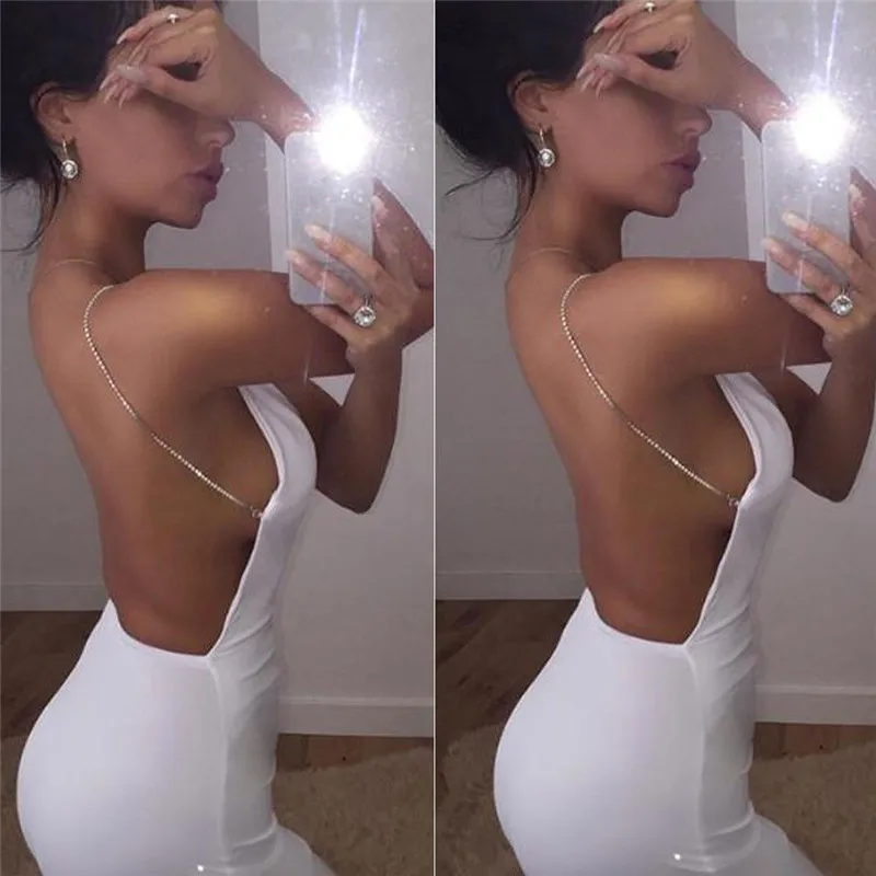Женское короткое вечернее платье Белое Облегающее мини без рукавов вечерние
