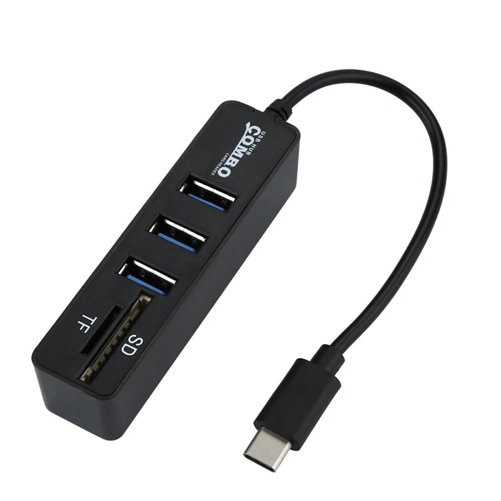 2 в 1 type-C OTG USB 2,0 концентратор USB C разветвитель Combo 3/6 портов USB& SD/TF кардридер Micro USB Combo для ПК ноутбука компьютера