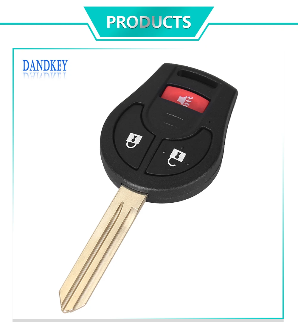 Dandkey новая Замена 2+ 1 3 кнопки дистанционного ключа оболочки чехол Fob для Nissan Cube S SL Cube Rogue Juke Uncut Blade