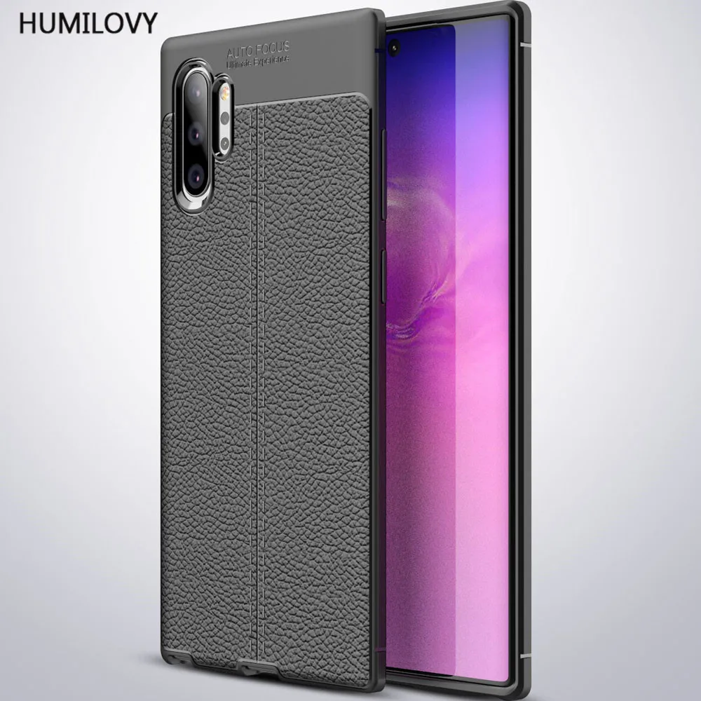 For Samsung Galaxy Note 10 Pro Case Fundas Shockproof Luxury Leather Soft TPU for Cover |