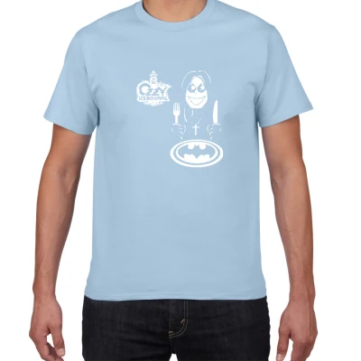 W382 light blue Ozzy osborn Earth band Футболка мужская черная Sabbath крутая футболка мужская великая Ozz хлопок Повседневная металлическая полоса размера плюс футболки - Цвет: W382 light blue