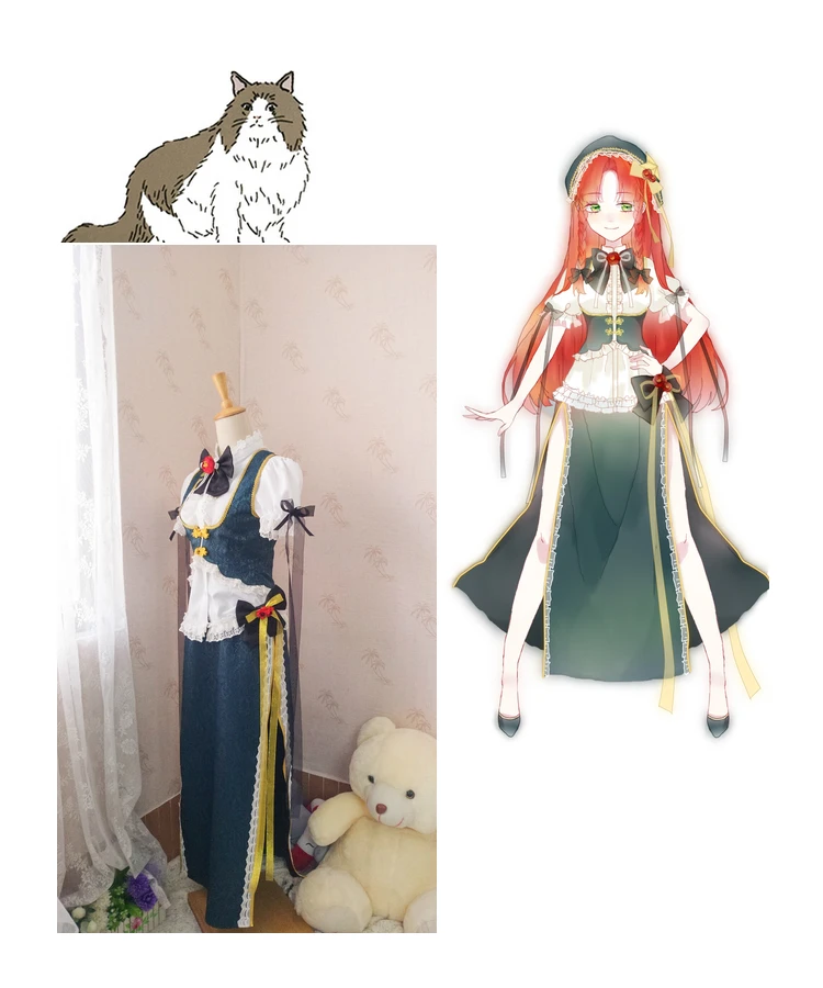 [Индивидуальное изготовление] платье в стиле аниме Touhou Project Hoan Meirin Lolita женское