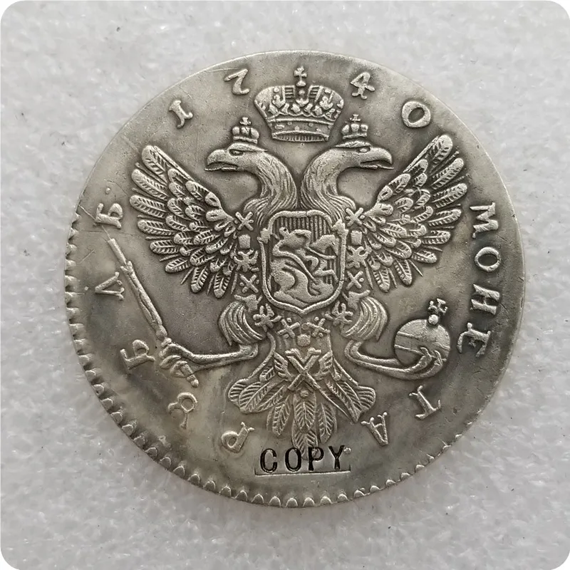 Памятные монеты России 1740 копия 1 рубля реплики монет медаль коллекционные -