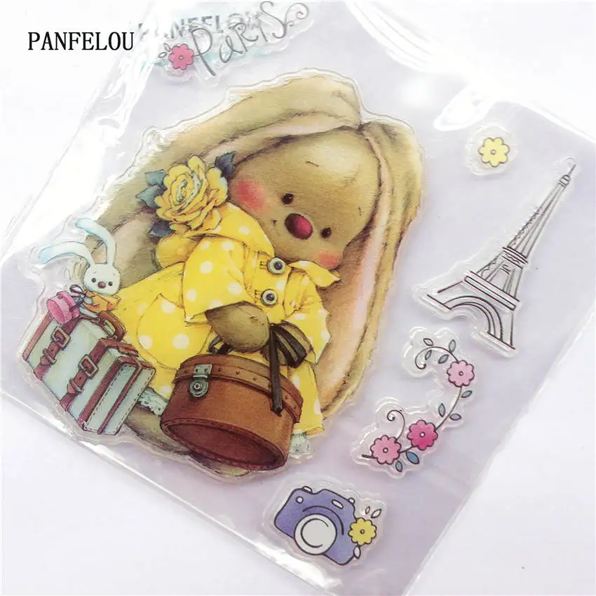 PANFELOU кукла собаки прозрачный чистый силикон штамп/печать DIY Скрапбукинг/фотоальбом декоративный прозрачный наборы штампов