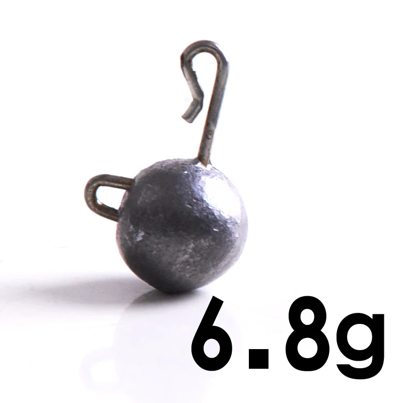 6.8g Bammax 10 шт., 2,8 г, 4,8 г, 10 г, универсальная свинцовая джиг-головка, спичка с крючками, рыболовные крючки, карповый крючок, рыболовные аксессуары, счетчик веса - Цвет: 6.8g