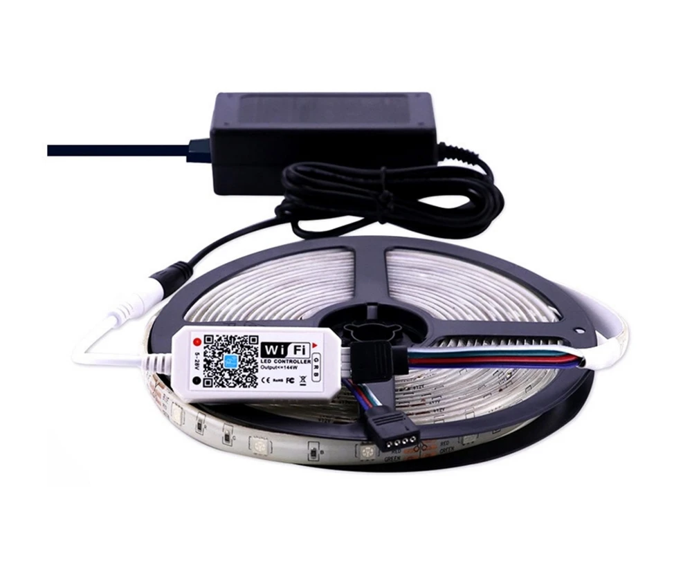 DC5-28V мини wifi RGB/RGBW/RGBWW Светодиодная лента контроллер музыки от Amazon Alexa Google домашний телефон wifi контроллер