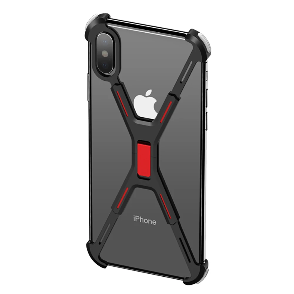 Металлический чехол X формы для iPhone XS Max, чехол, индивидуальная задняя крышка для iPhone X, противоударный чехол-бампер