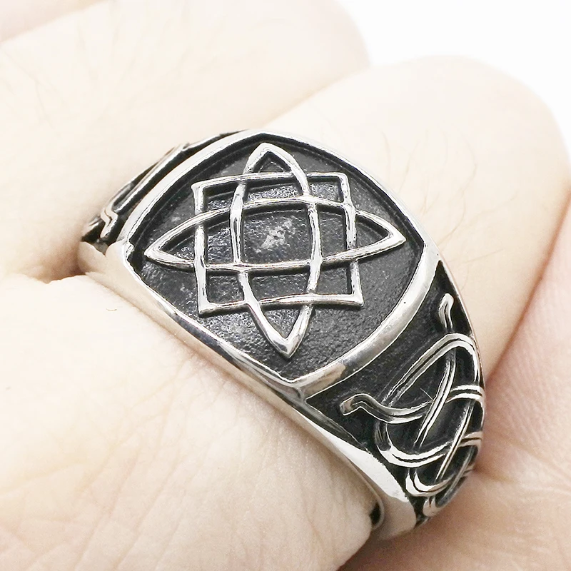 Мужское и женское кольцо со звездой AMUMIU из нержавеющей стали ювелирное изделие