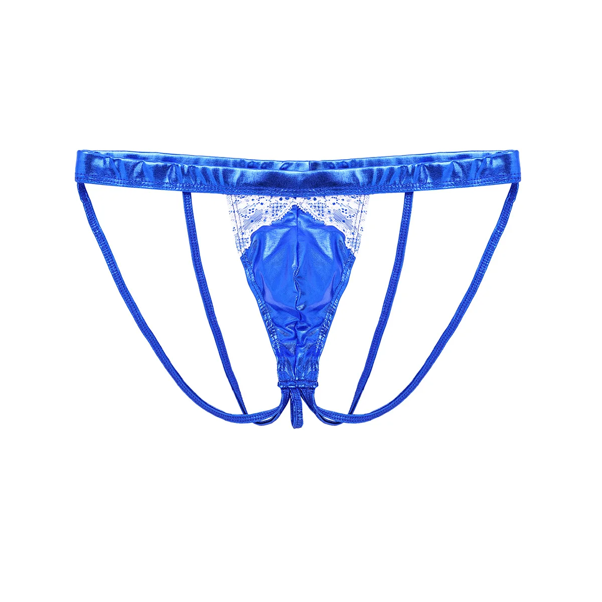 DPOIS Мужское нижнее белье Sissy трусы стринги мужское с кружевными бретельками на